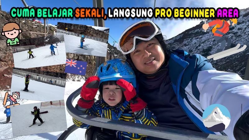 Liburan Sekolah Bermain Salju di Whakapapa New Zealand Hari Ke-4: Anak-Anak Belajar Ski Makin Lancar